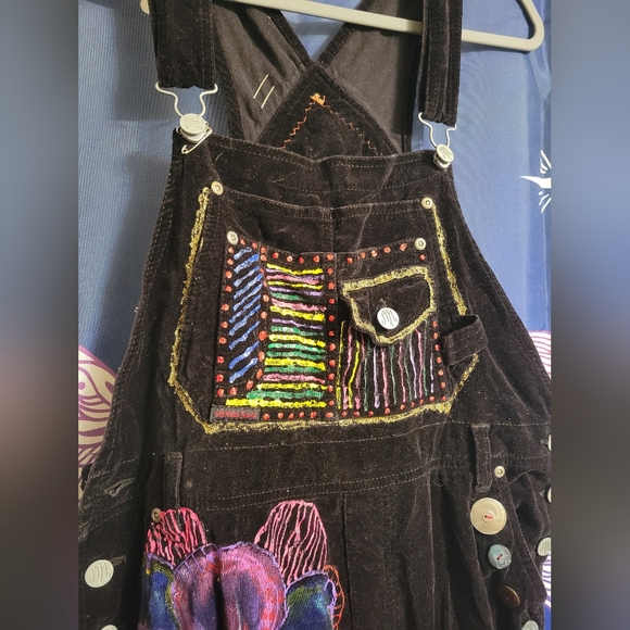 Patchwork Gypsy Overalls - Handmade - One of a Kind - Picture 3 of 13
